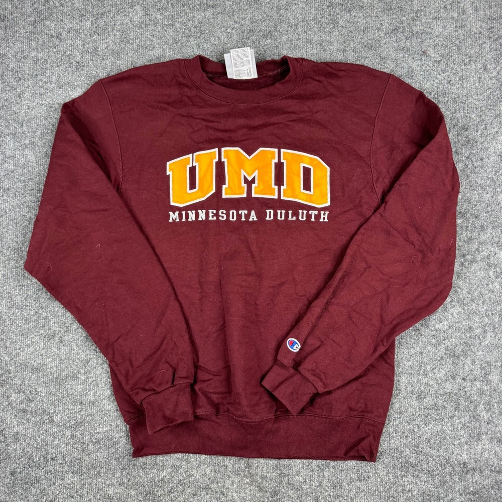 Champion Sweatshirt Mens Size S Burgundy Minnesota Duluth UMD Athletic Pullover